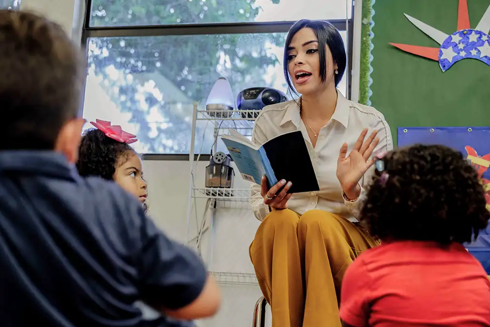 Parent reading with child
